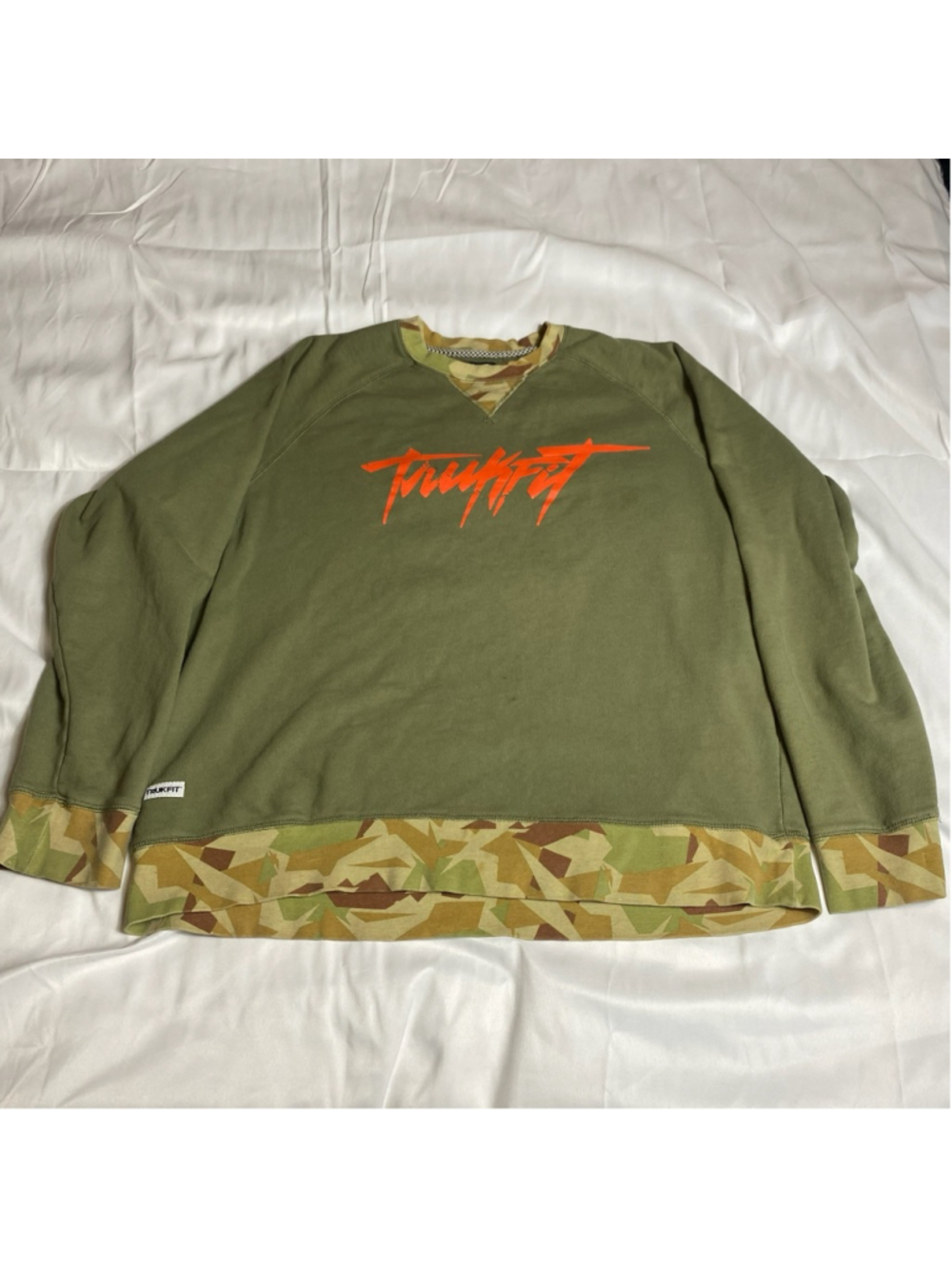 Men's TRUKFIT Sweatshirt XXL Olive Green Camo